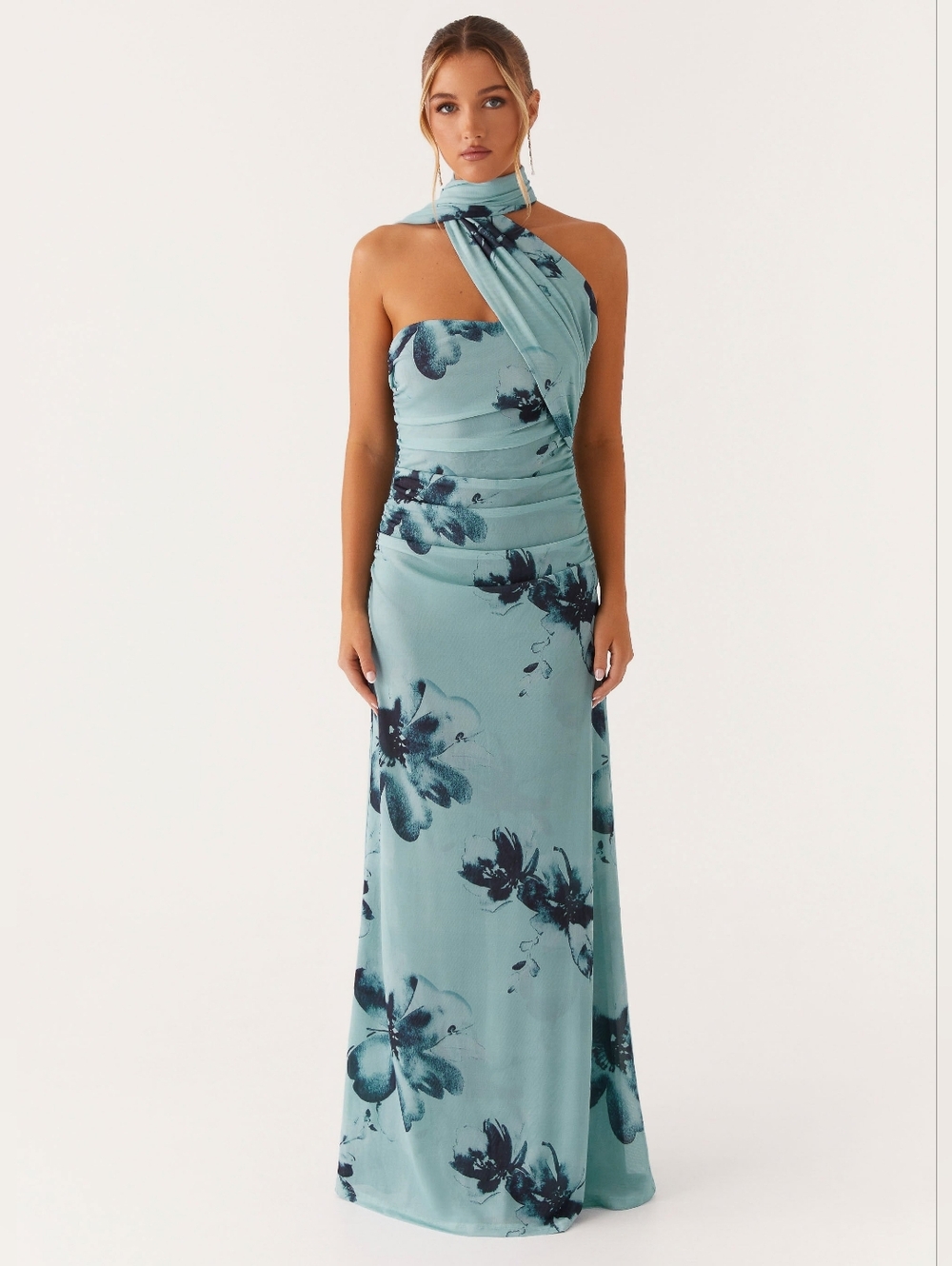 PepperMayo Songbird Maxi Dress Blue Black Floral - Picture 7 of 7